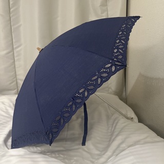 折りたたみ 日傘 ネイビー 日本製(傘)