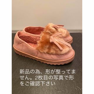 新品　ボア　スリッポン　可愛いピンク　とても履きやすいスリッポンです。(スリッポン/モカシン)