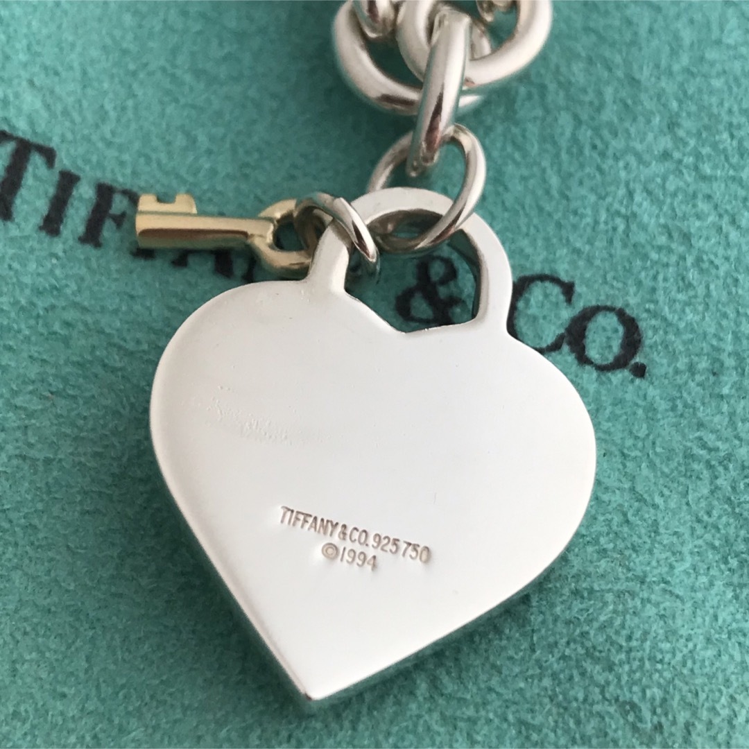 【Tiffany&Co.】ハートロックキー･ネックレス(K18･SV925)良品アクセサリー