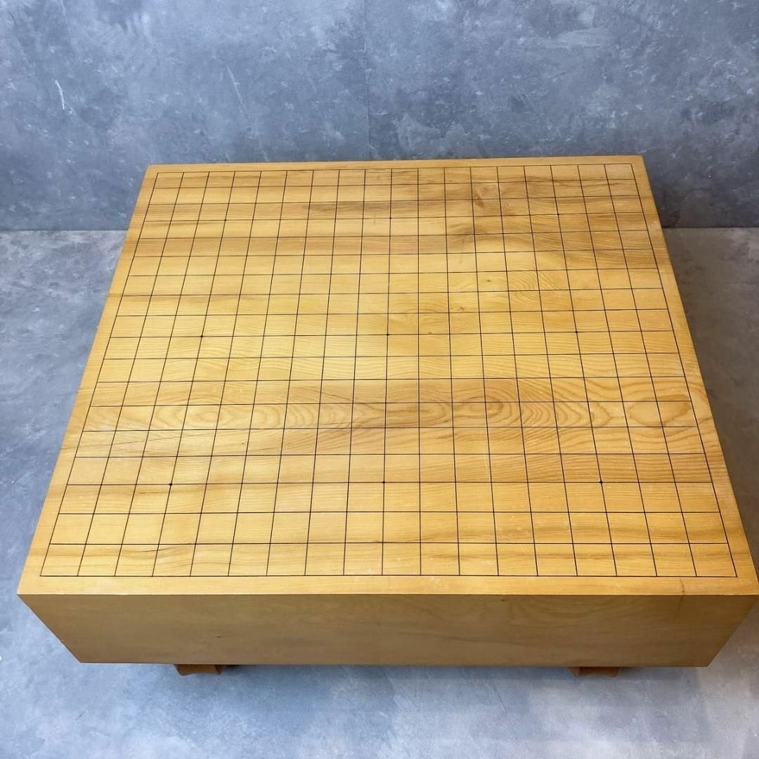 囲碁 囲碁盤 天然木 桐箱カバー ヘソ脚付き 板目 木表 40号 12cm