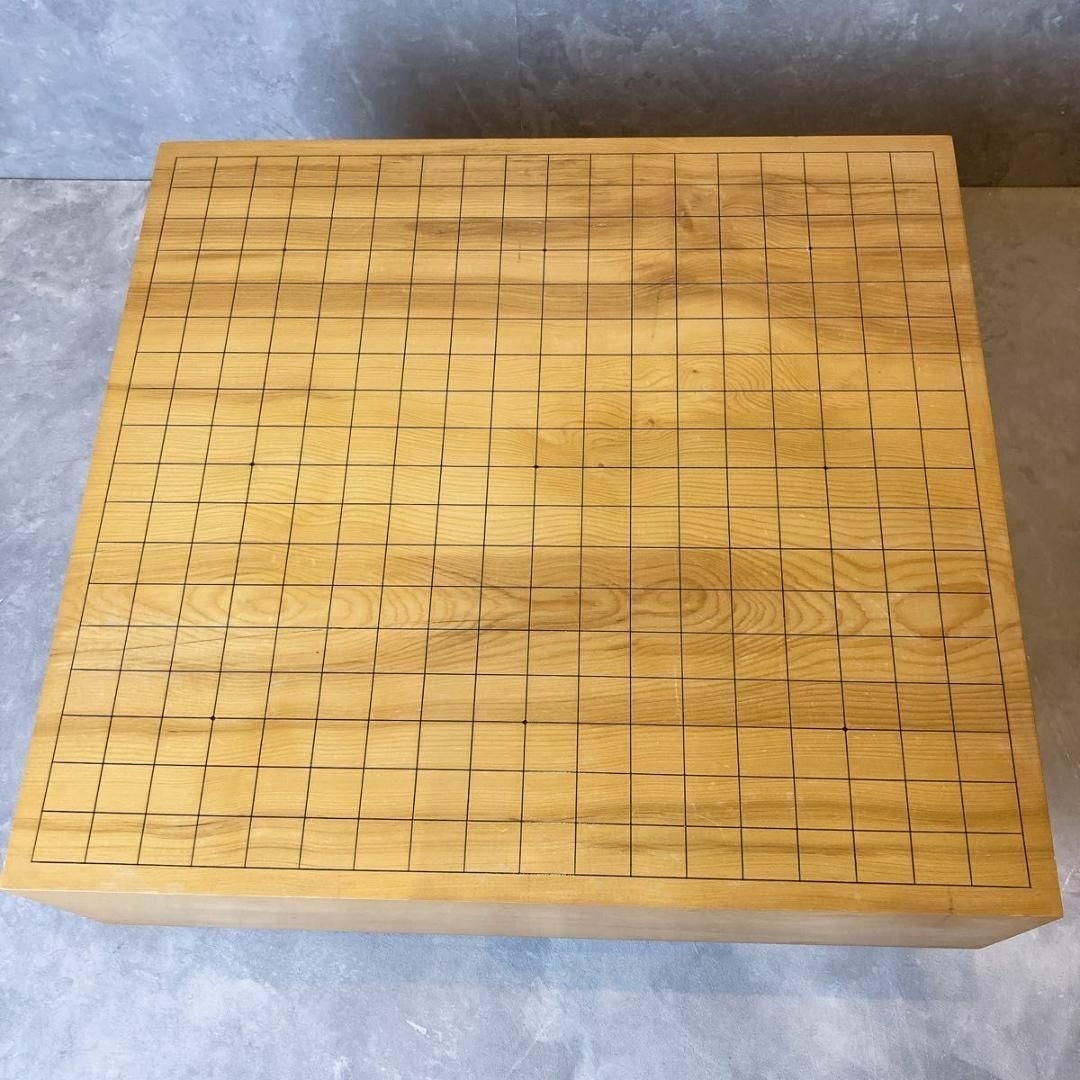 囲碁 囲碁盤 天然木 桐箱カバー ヘソ脚付き 板目 木表 40号 12cm