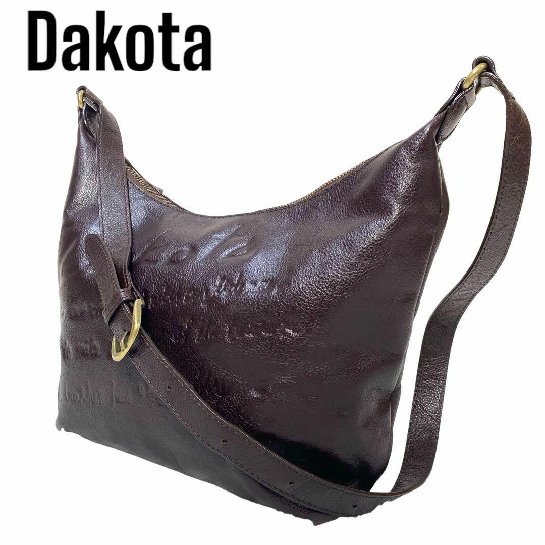 Dakota - 美品☆Dakota ショルダーバッグ 型押し 斜めがけ ロゴ ユニ ...