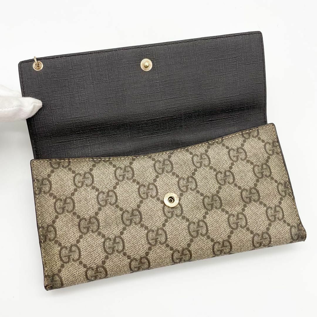 極美品 GUCCI グッチ インターロッキング GGスプリーム 長財布 PVC-