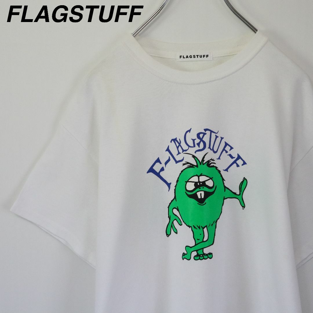F-LAGSTUF-F(フラグスタフ)の【希少】フラグスタフ／Tシャツ　カマチョモンスター　ビッグプリント　ホワイト　M メンズのトップス(Tシャツ/カットソー(半袖/袖なし))の商品写真