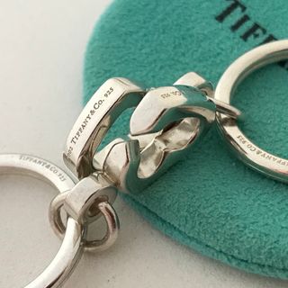Tiffany ダブルハートチャーム キーホルダー希少