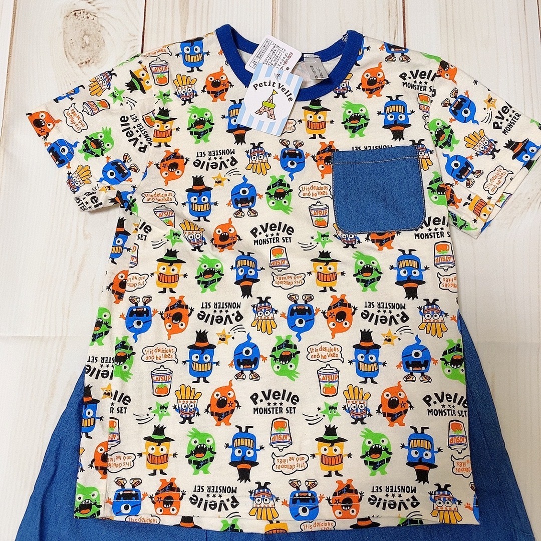 セットアップ　110 モンスター　新品未使用 キッズ/ベビー/マタニティのキッズ服男の子用(90cm~)(その他)の商品写真