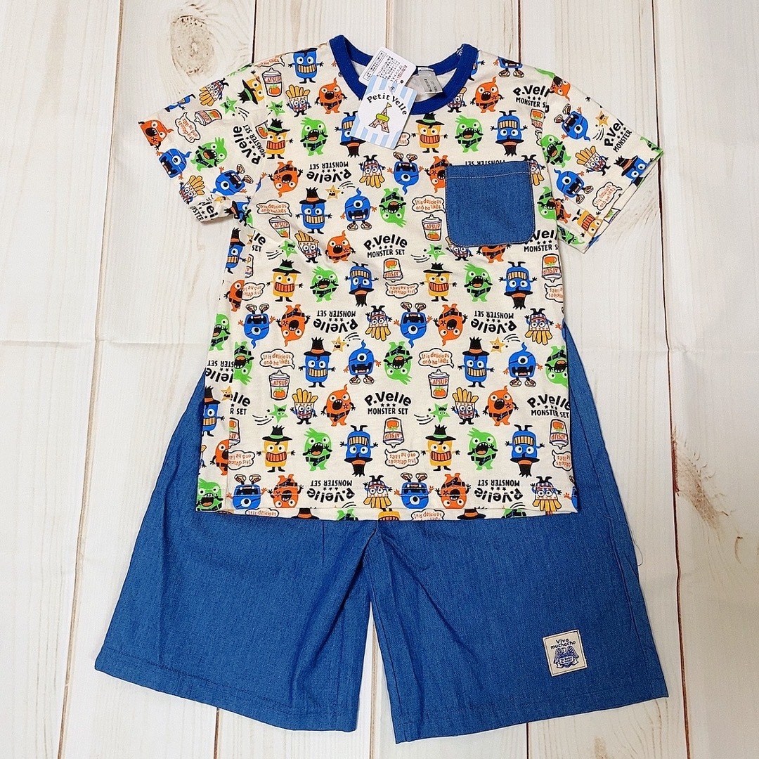 セットアップ　110 モンスター　新品未使用 キッズ/ベビー/マタニティのキッズ服男の子用(90cm~)(その他)の商品写真