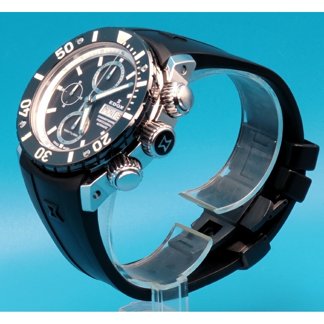 EDOX - 動作品【中古】EDOX 01117-3-NINRA クロノオフショワの EDOX - 動作品【中古】EDOX 01117-3-NINRA クロノオフショワの