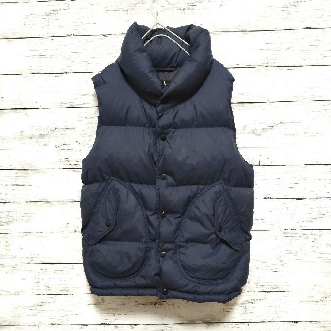 【希少】UNIQLO +J ユニクロ ダウンベスト ネイビー M 大人気