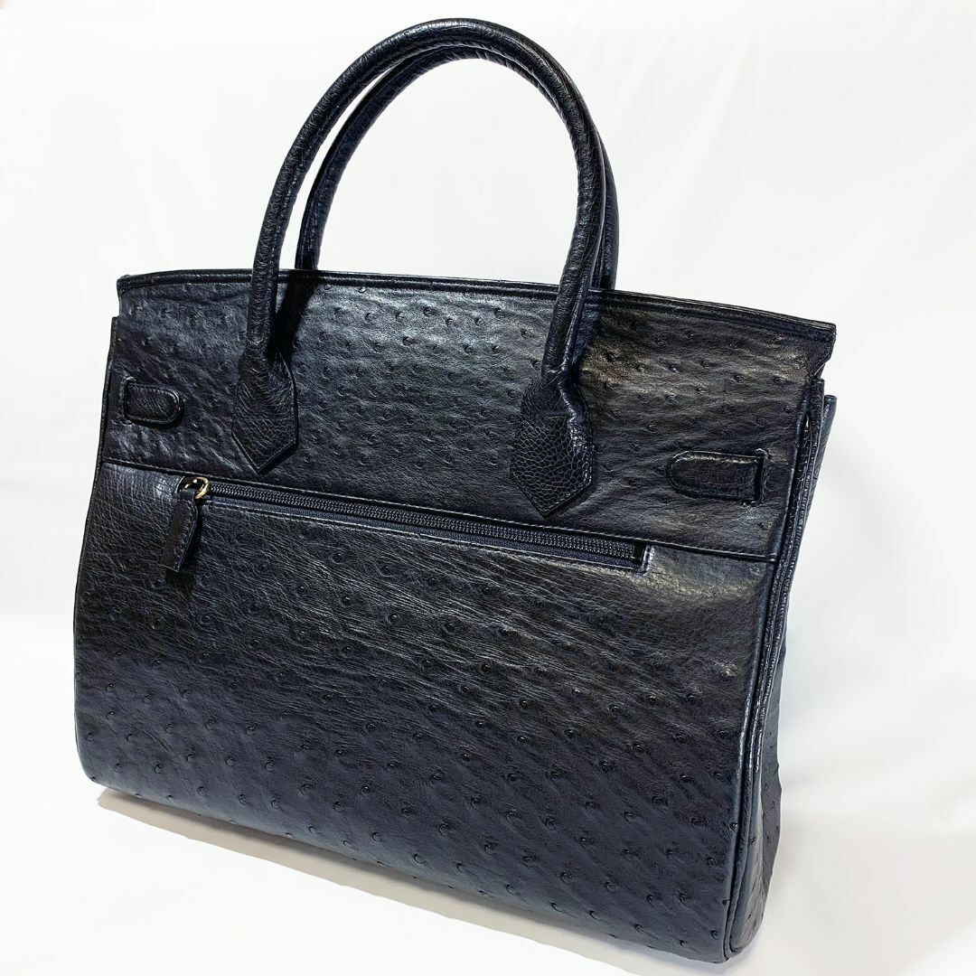 【極美品】JRA認定 オーストリッチ EAGLE製 ハンドバッグ レディースのバッグ(ハンドバッグ)の商品写真