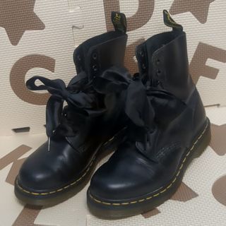 ドクターマーチン(Dr.Martens)のA0027【ドクターマーチン】8ホールブーツ（UK4）パスカル ブラック リボン(ブーツ)