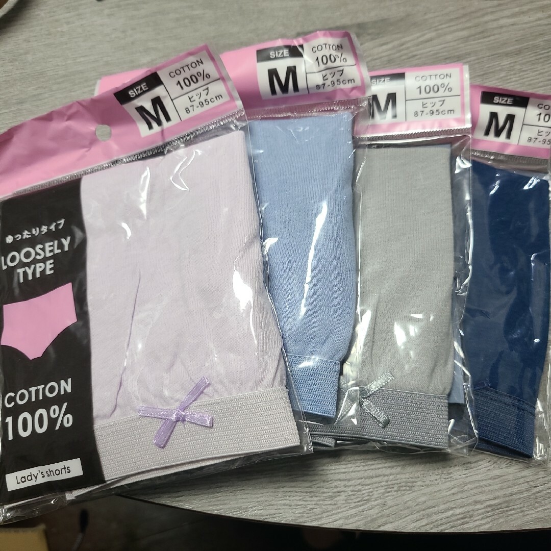 【複数OK】新品ショーツ パンツ ゆったりタイプ コットン 綿100% M 薄紫 レディースの下着/アンダーウェア(ショーツ)の商品写真