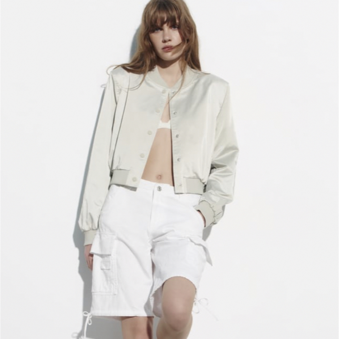 ZARA サテンクロップドボンバージャケット | フリマアプリ ラクマ ZARA サテンクロップドボンバージャケット | フリマアプリ ラクマ