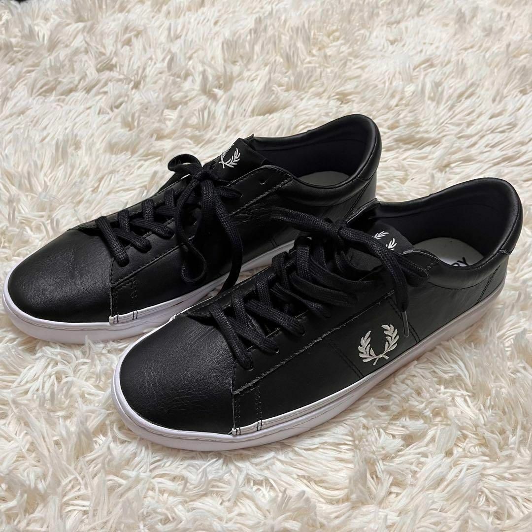 未使用 FRED PERRY フレッドペリー スニーカー レザー 黒 27.5