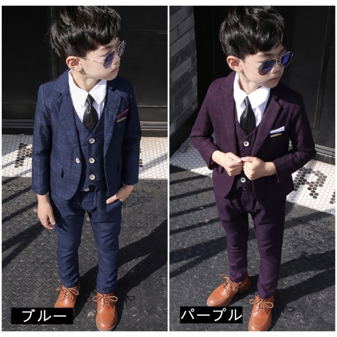 キッズ　スーツセット キッズ/ベビー/マタニティのキッズ服男の子用(90cm~)(ドレス/フォーマル)の商品写真