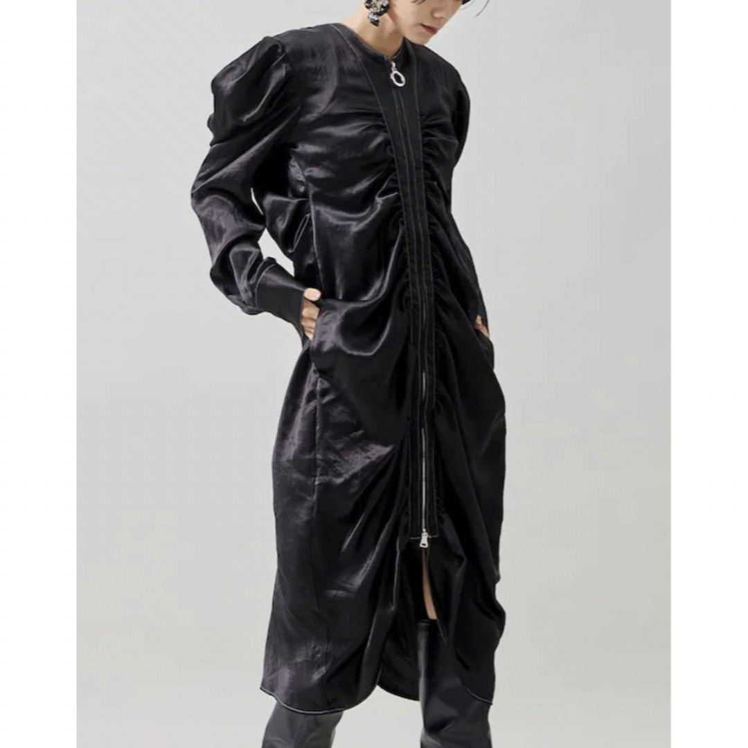 YOHEI OHNO Takazuka Satin Shirt Dress