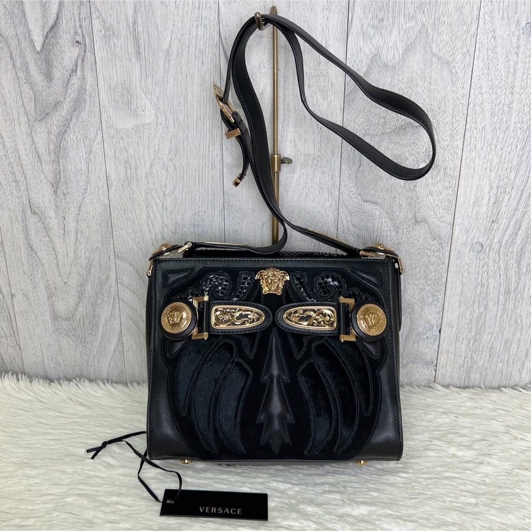 美品!! VERSACE ヴェルサーチ ハンドバッグ メデューサ ゴールド金具