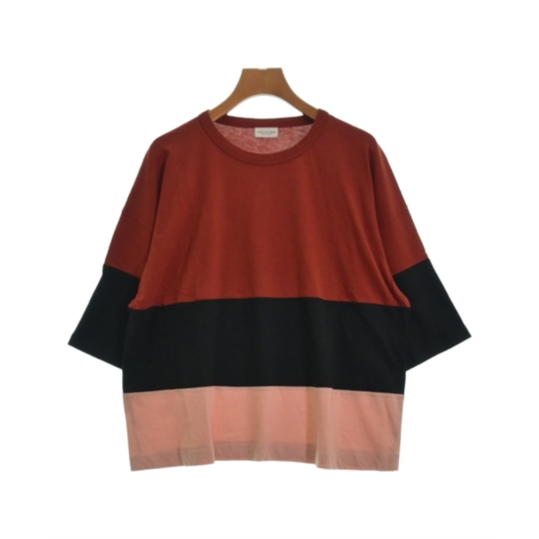 DRIES VAN NOTEN Tシャツ・カットソー S 赤x黒(ボーダー) 【古着】-