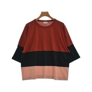 ドリスヴァンノッテン(DRIES VAN NOTEN)のDRIES VAN NOTEN Tシャツ・カットソー XS 茶x黒 【古着】【中古】(カットソー(半袖/袖なし))