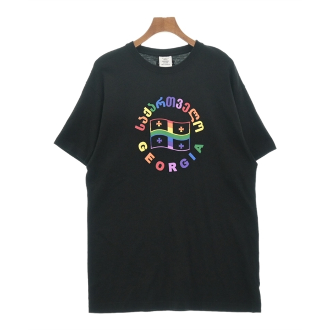 VETEMENTS(ヴェトモン)のVETEMENTS ヴェトモン Tシャツ・カットソー S 黒 【古着】【中古】 メンズのトップス(Tシャツ/カットソー(半袖/袖なし))の商品写真