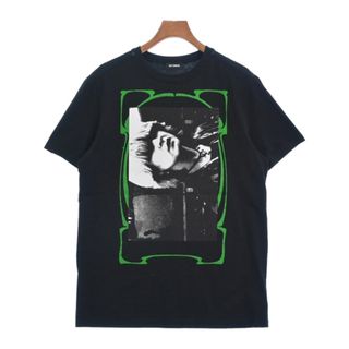 ラフシモンズ 17AW プリント Tシャツ カットソー 半袖 M ブラック 黒