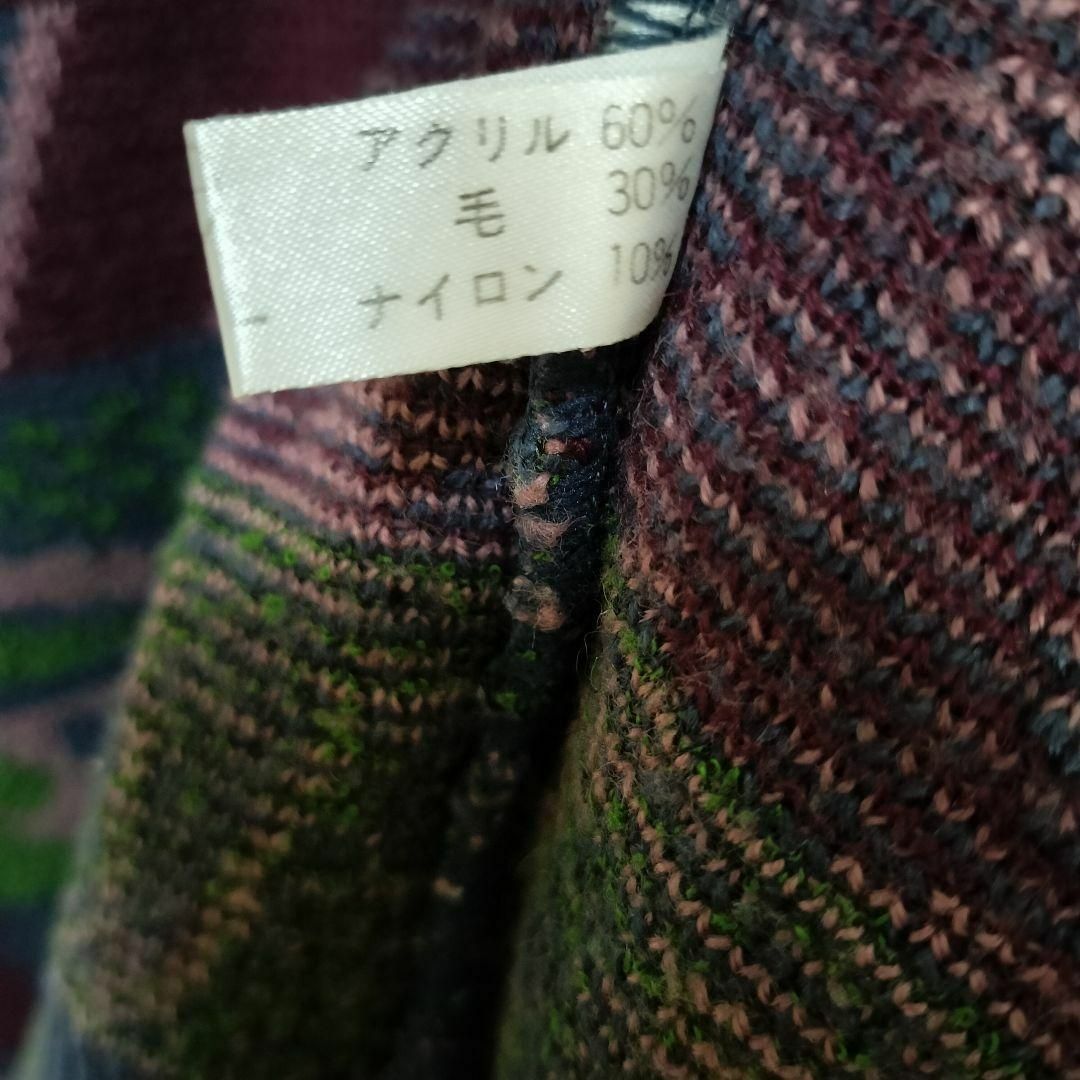レトロ　サイケ柄　セーター　日本製　ビンテージ　オーバーサイズ　ゆるダボ 8