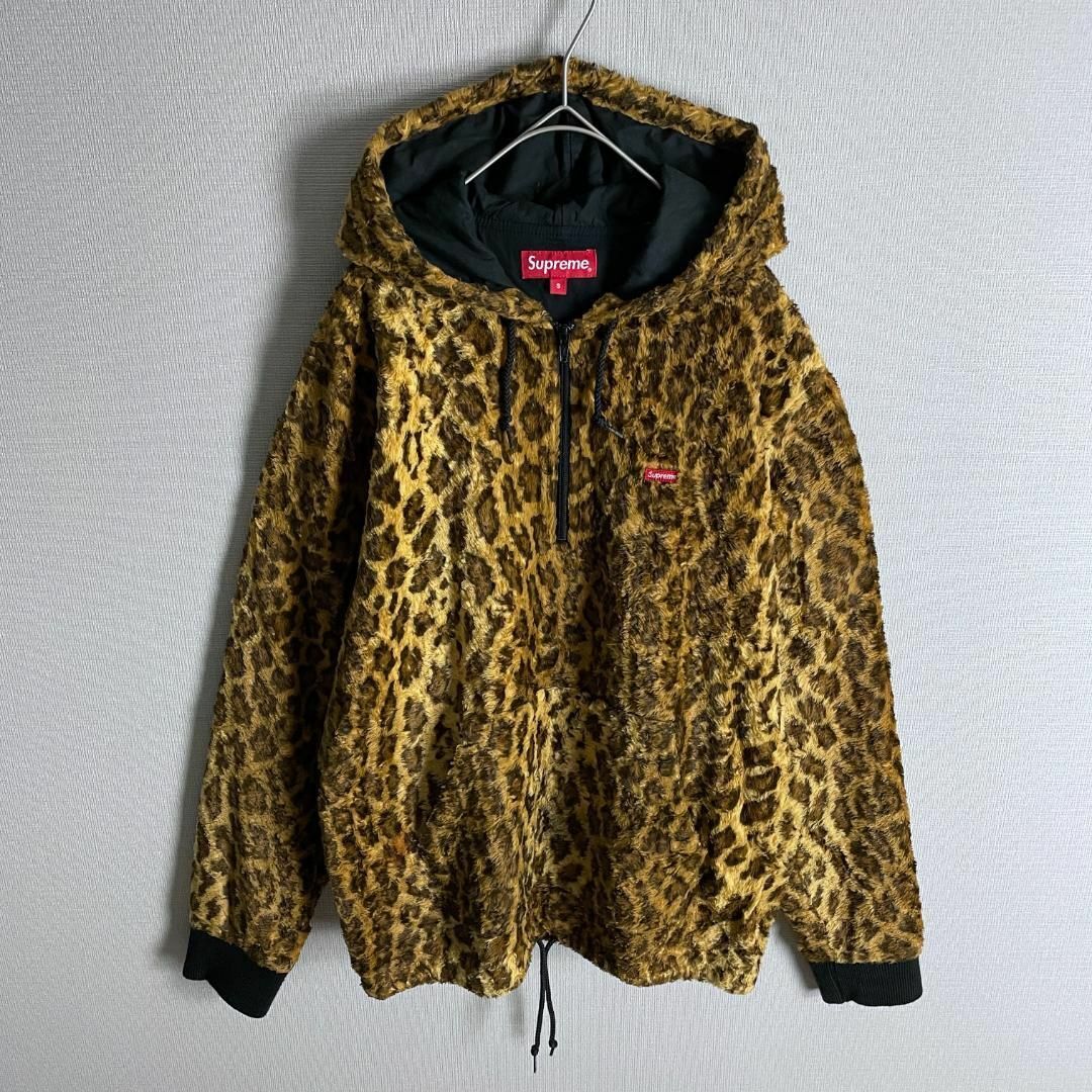 Supreme(シュプリーム)の【レオパード柄☆☆レーヨン混】シュプリームハーフジップパーカー即完売　1/4 メンズのジャケット/アウター(ブルゾン)の商品写真