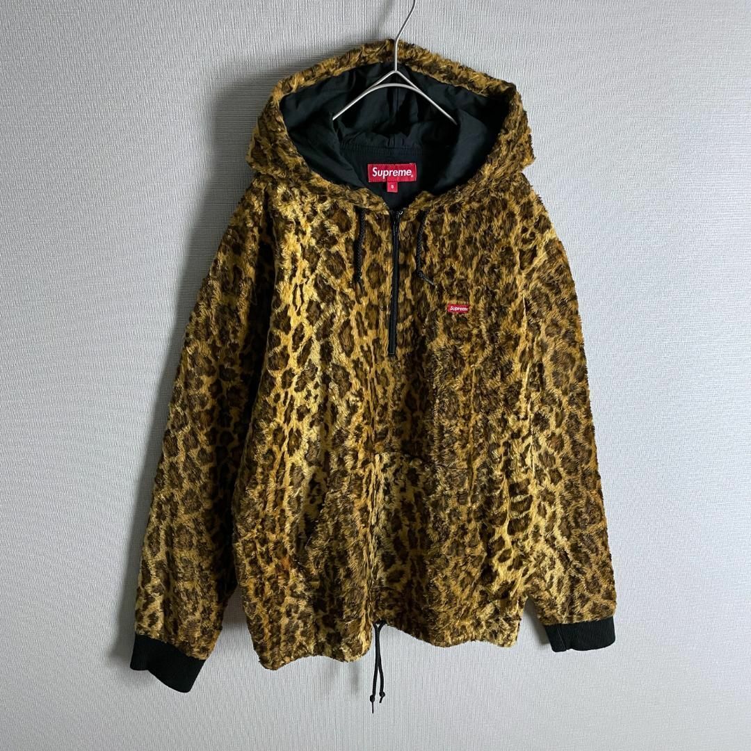 Supreme(シュプリーム)の【レオパード柄☆☆レーヨン混】シュプリームハーフジップパーカー即完売　1/4 メンズのジャケット/アウター(ブルゾン)の商品写真