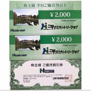 日神　平川カントリークラブ　株主優待　割引券　2000円　優待　ゴルフ　送料無料(その他)