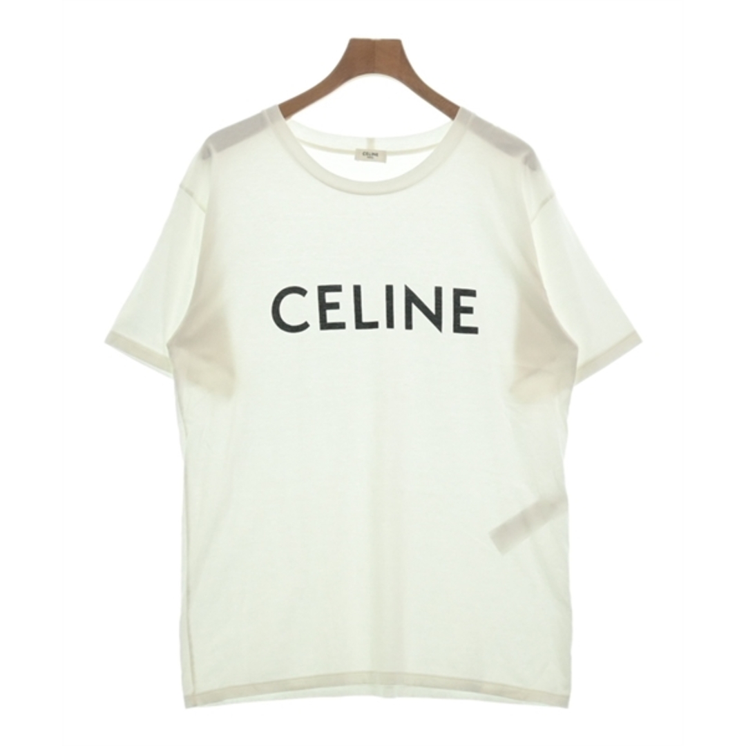 CELINE セリーヌ Tシャツ・カットソー S 白なし透け感