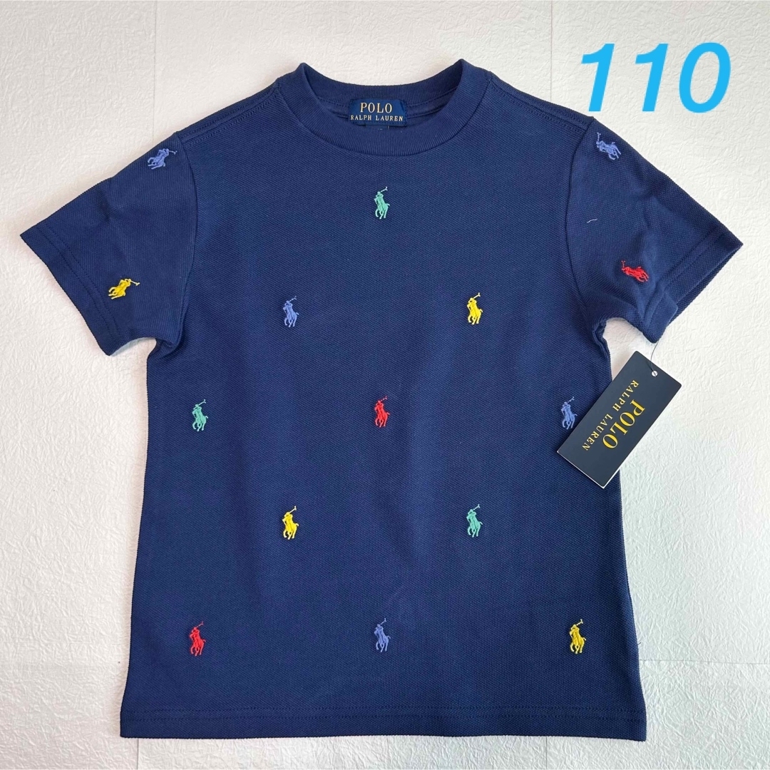 POLO RALPH LAUREN(ポロラルフローレン)の新作◇ラルフローレンポロポニーメッシュTシャツ ネイビー 4T/110 キッズ/ベビー/マタニティのキッズ服男の子用(90cm~)(Tシャツ/カットソー)の商品写真