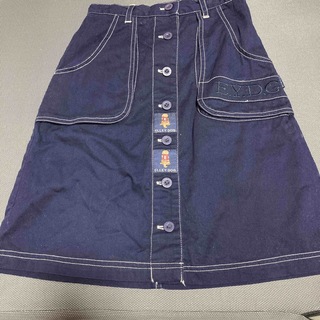 【ELLEY DOG】130cmネイビーの綿100％スカート(スカート)