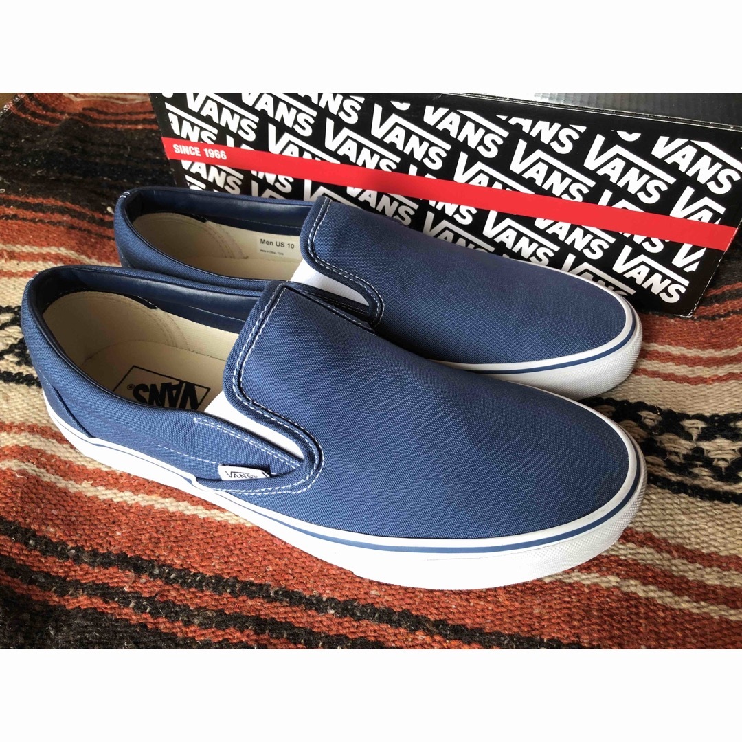 USA企画 黒箱 デッドストック VANS バンズ スリッポン ネイビー