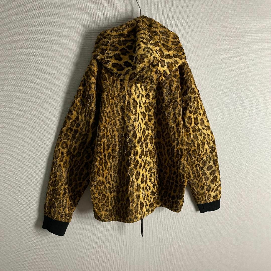 【美品☆レオパード柄☆☆レーヨン混】シュプリームハーフジップパーカー即完売