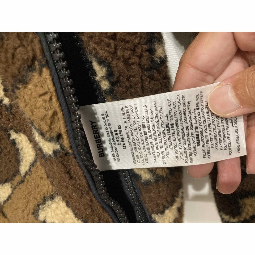 BURBERRY(バーバリー)の【美品】BURBERRY バーバリー モノグラム フリース ボア ブルゾン 46 メンズのジャケット/アウター(ブルゾン)の商品写真