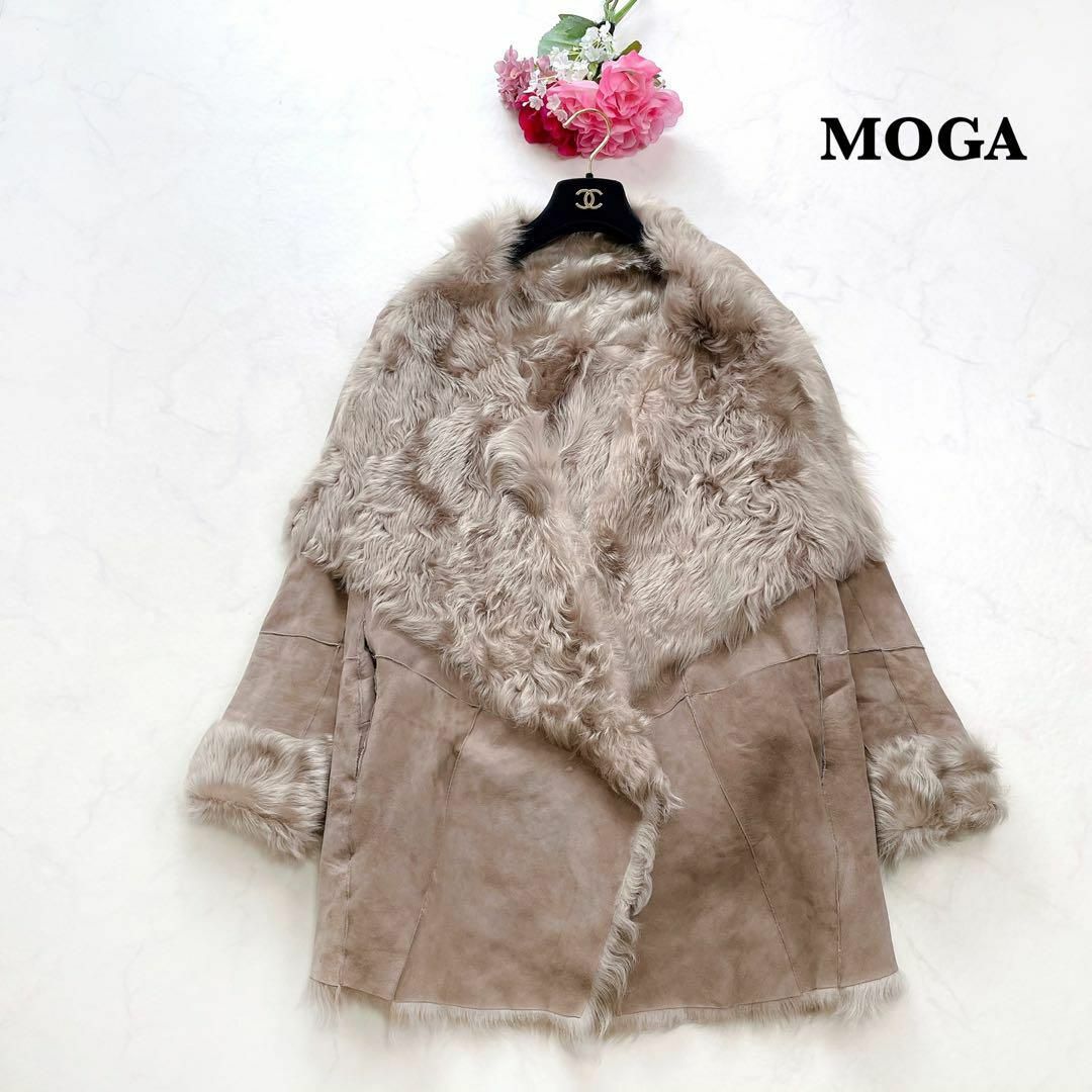 【MOGA】高級感＊リアルムートン　ジャケット　ハーフコート　ミドル　羊革　本革 | フリマアプリ ラクマ