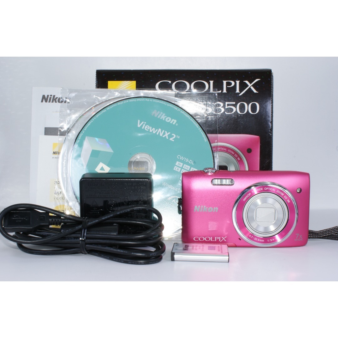 Nikon - NIKON COOLPIX S3500 2000万画素オーバー/新品並み#417