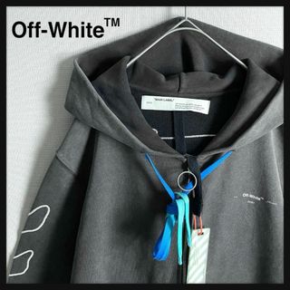 オフホワイト(OFF-WHITE)の【タグ付き☆激レア刺繍モデル】オフホワイト クロスアロー パーカー 即完売モデル(パーカー)