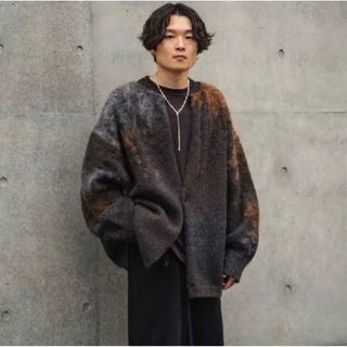 サンシー(SUNSEA)のamachi. Rainy Pattern Knit Cardigan サイズ6(カーディガン)