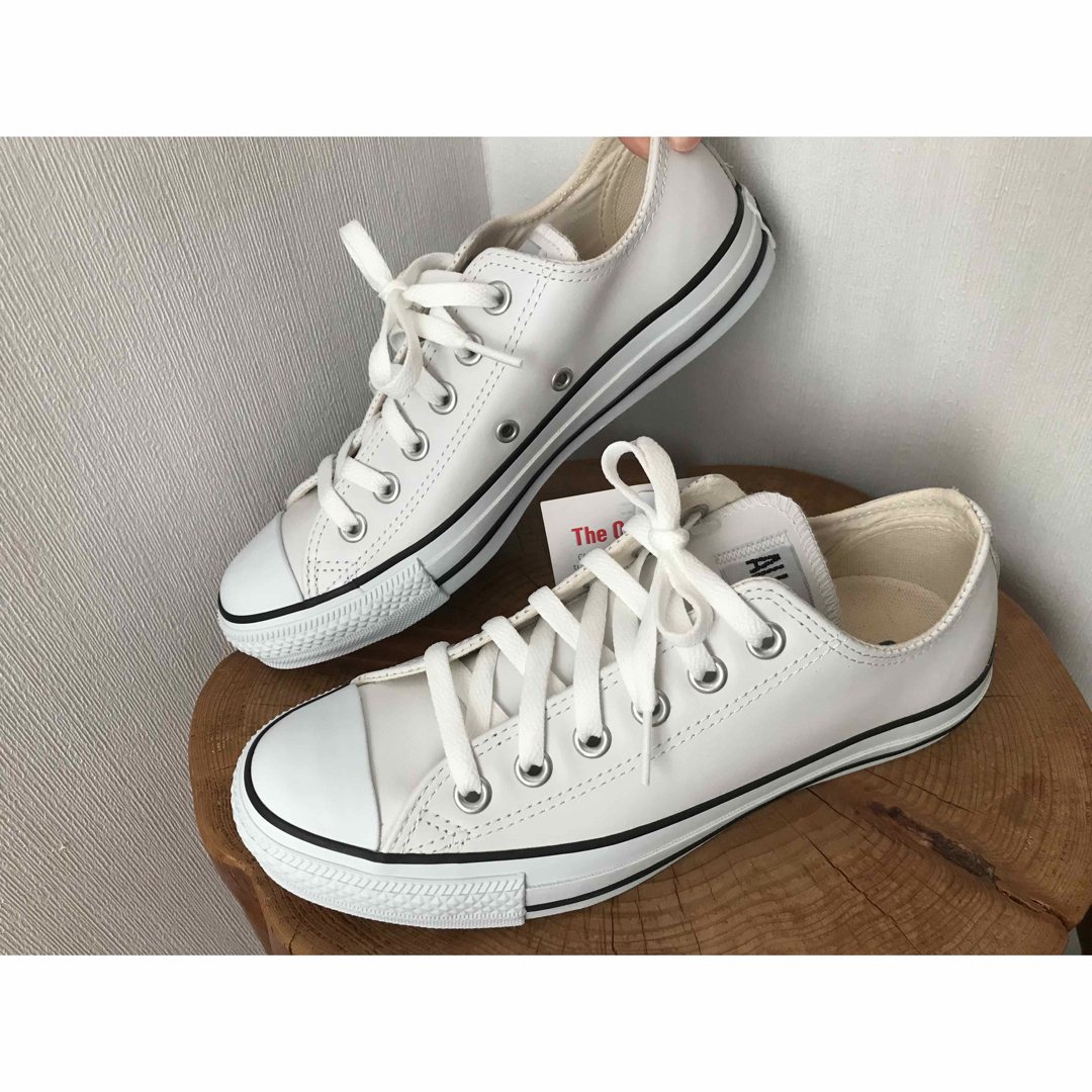 タグ付★CONVERSE コンバース オールスター ホワイトレザー スニーカー