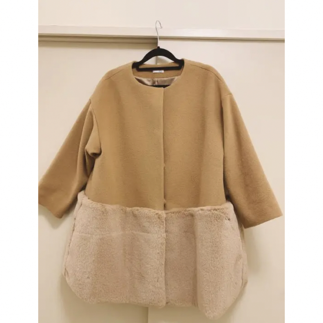 【未使用】エムドット 裾ファーコート