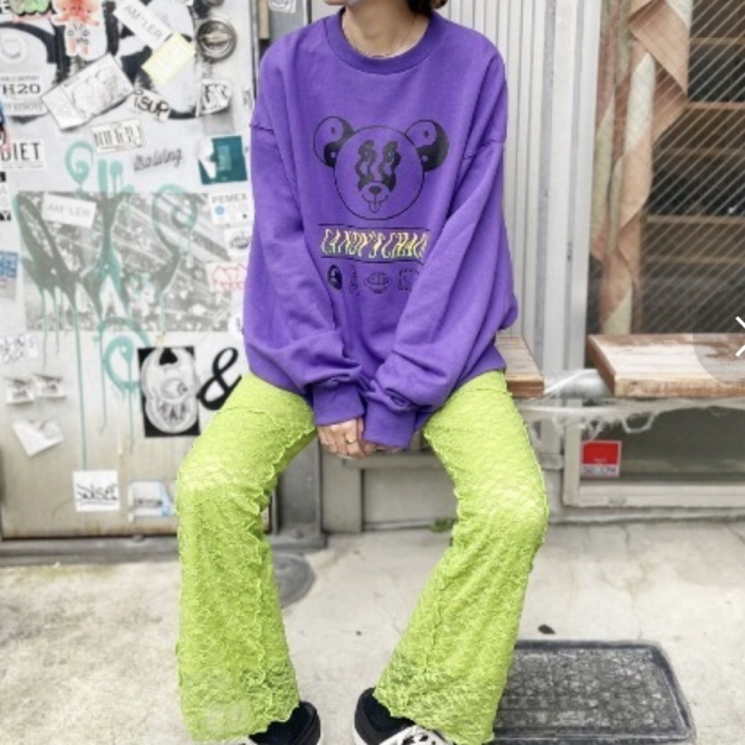 新品 Candy Stripper トレーナー スゥエット 長袖ワンピース