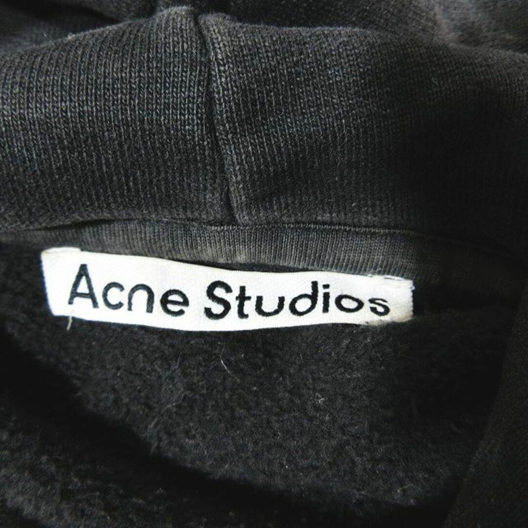 Acne Studios スウェット パーカー フーディ ワンポイント 黒 L - パーカー