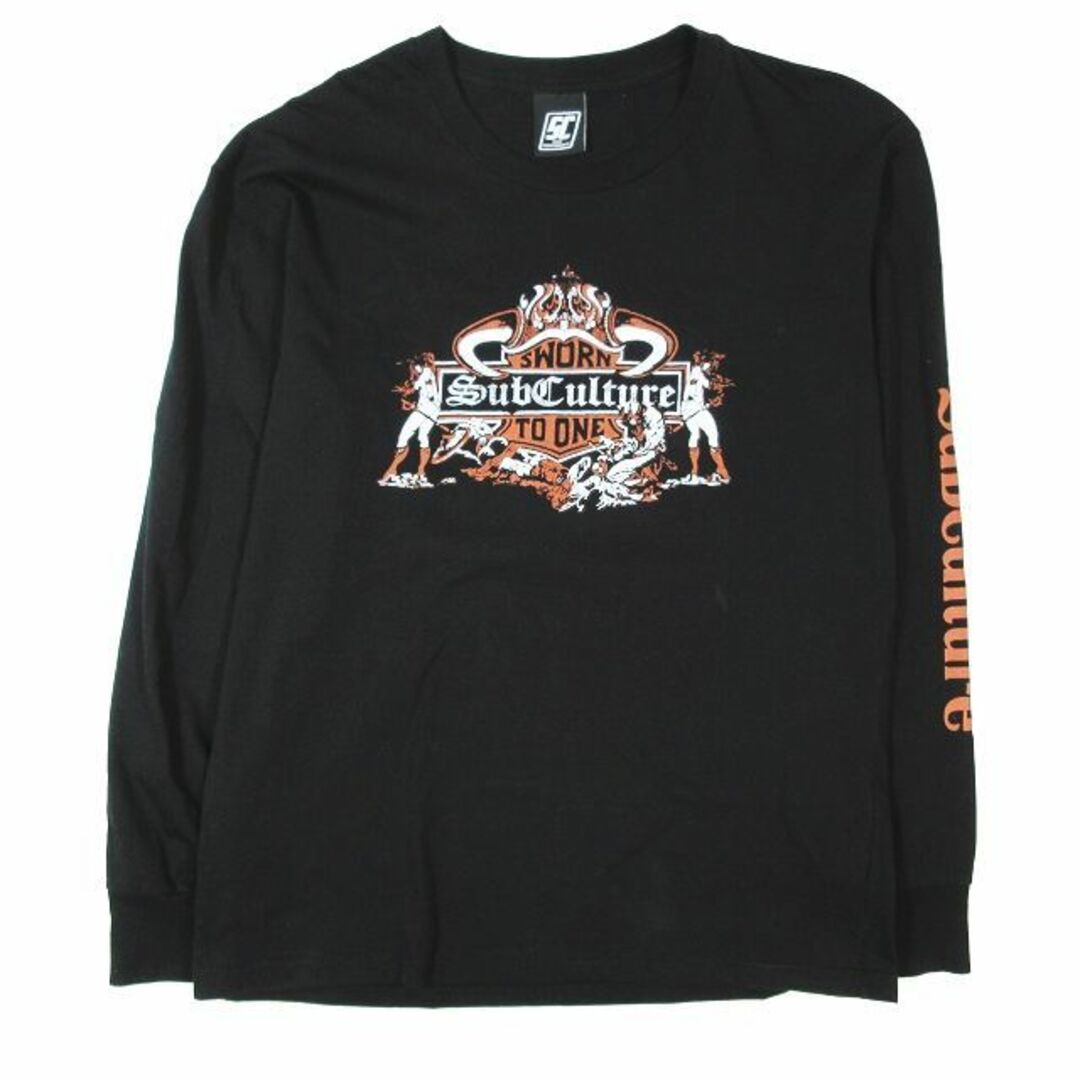 サブカルチャー SM LONGSLEEVE Tシャツ カットソー 長袖 黒 3