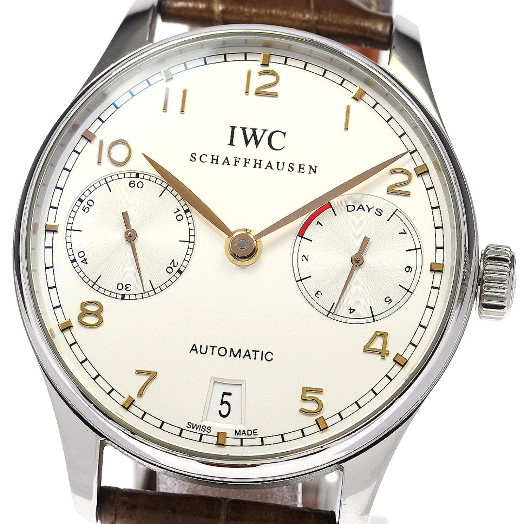 IWC(インターナショナルウォッチカンパニー)のIWC IWC SCHAFFHAUSEN IW500114 ポルトギーゼ 7デイズ デイト 自動巻き メンズ _768019 メンズの時計(腕時計(アナログ))の商品写真