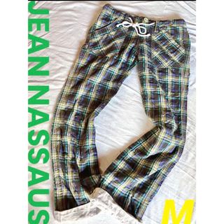 ジーンナッソーズ(jean nassaus)のJEAN NASSAUS☆美品 チェック ストレート パンツ M(カジュアルパンツ)