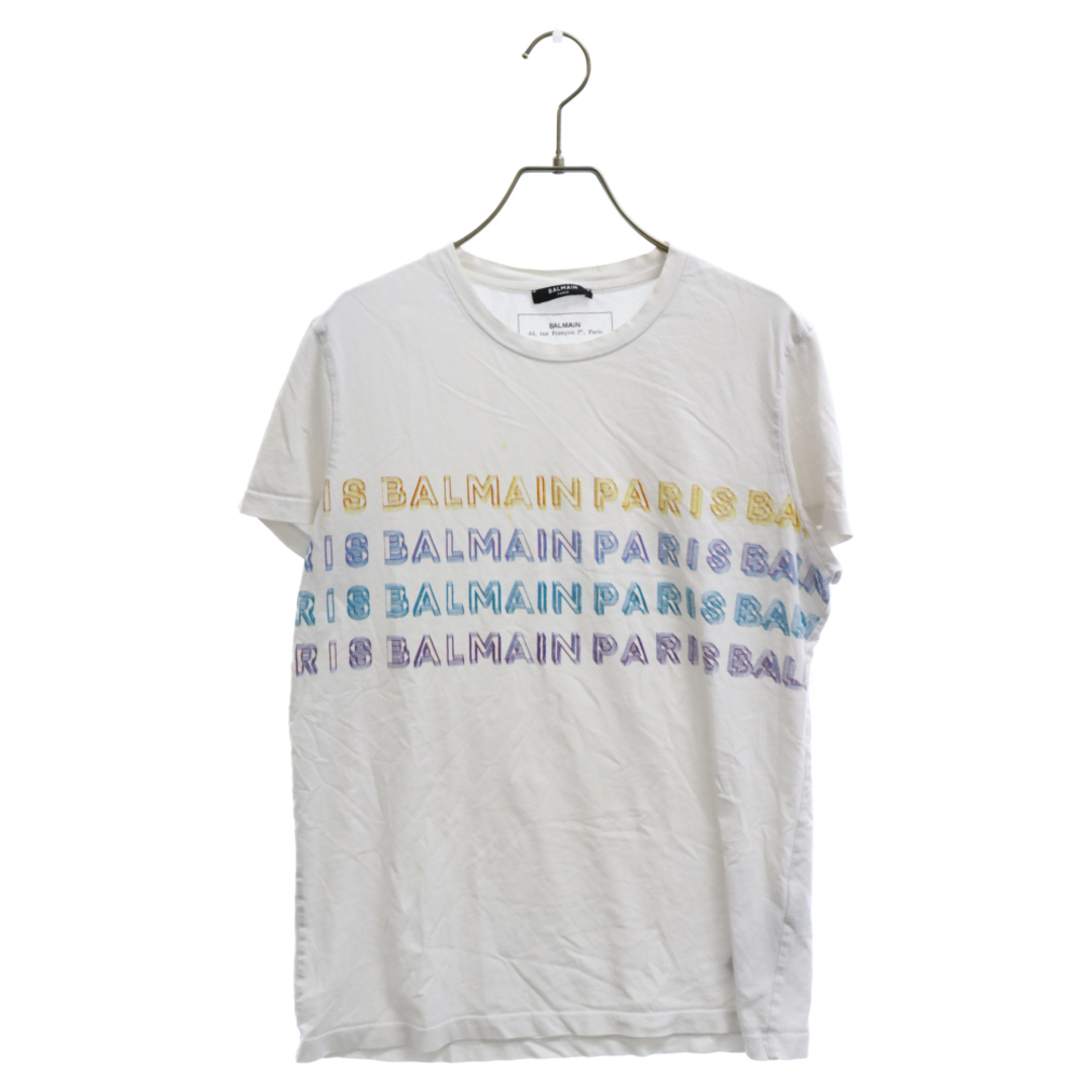 BALMAIN - BALMAIN バルマン グラデーションロゴプリント半袖Tシャツ