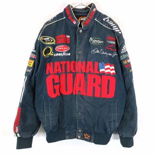 JR NATION デニムレーシングジャケット Y2K モーターサイクル バイカー JR NATION デニムレーシングジャケット Y2K モーターサイクル バイカー
