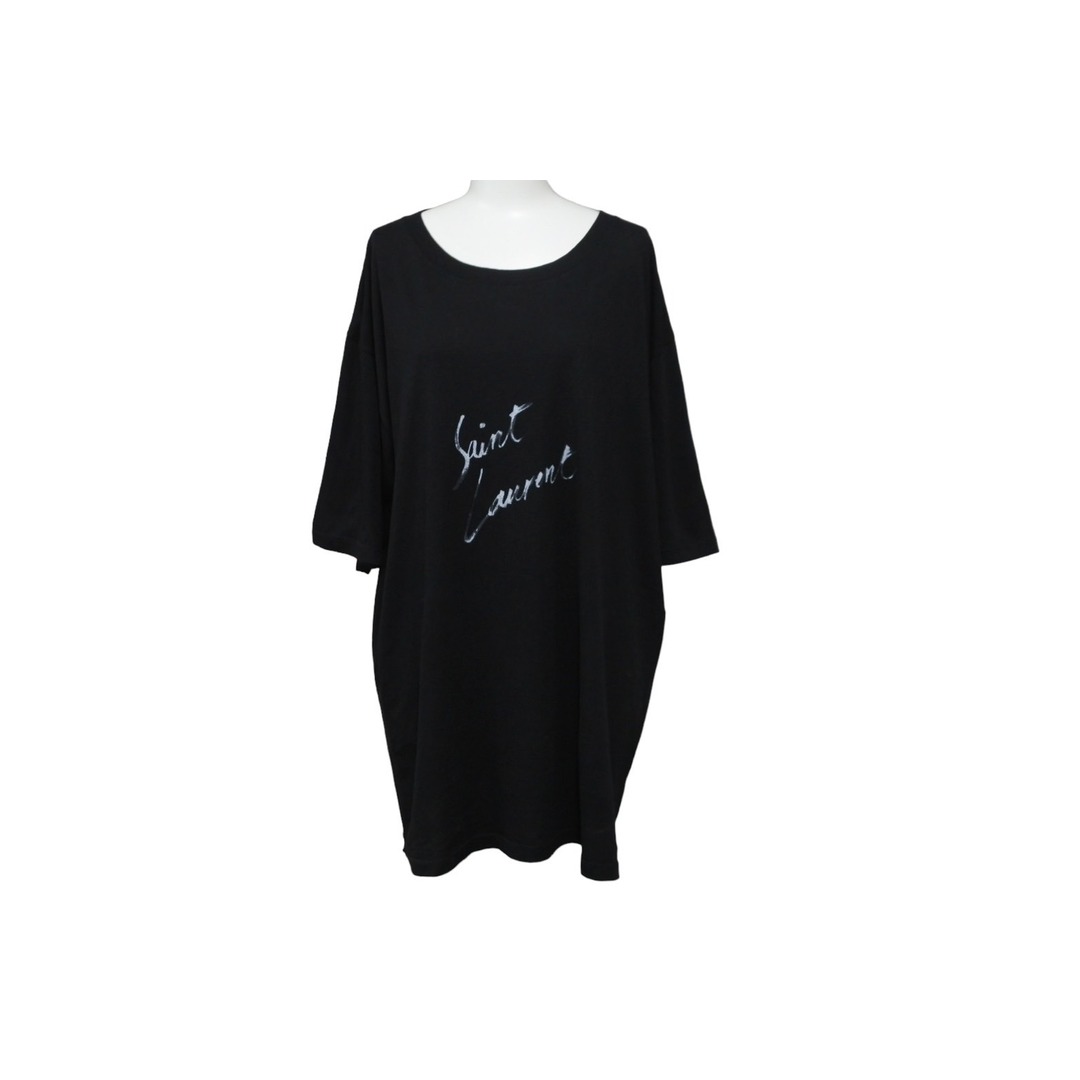 SAINT LAURENT サンローラン グラフィック ロゴ 半袖Ｔシャツ 2022年 ブラック トップス 黒色 480406 サイズXL 美品  54208