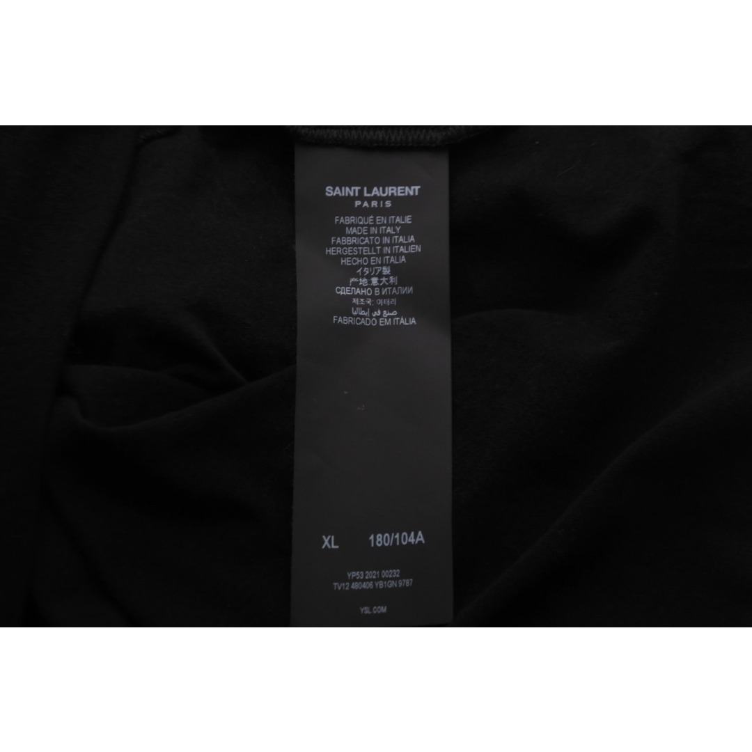 SAINT LAURENT サンローラン グラフィック ロゴ 半袖Ｔシャツ 2022年 ブラック トップス 黒色 480406 サイズXL 美品  54208